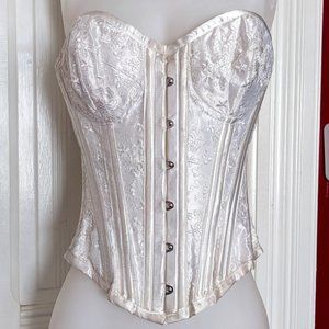 White Wedding Lace Bridal Corset Versatile Fashions Vintage 90s